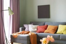 08 spruce up your living room with fall colored pillows, rugs and curtains to embrace the season