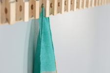 DIY clothespin scarf hanger