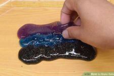 DIY dark glitter galaxy slime