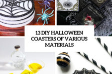 13 diy halloween coasters of various materials cover