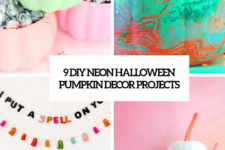 9 diy neon halloween pumpkin decor projects cover