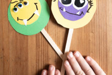 DIY colorful monster cupcake toppers