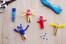DIY colorful Halloween monsters inspired by Worry Dolls