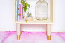 DIY box sideboard with gilded legs