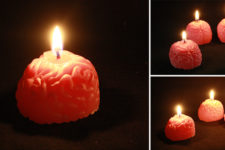 DIY brain candles using an ice cube tray
