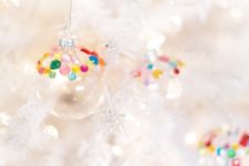 DIY colorful rhinestone Christmas ornaments