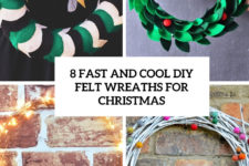 8 fast and cool diy felt wreaths for christmas cover