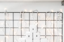 DIY black and white minimalist advent calendar