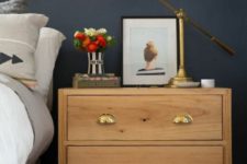 03 a simple and chic IKEA Tarva dresser stained light and with vintage metal handles will fit many spaces