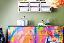 09 a bold handpainted watercolor double Tarva dresser is an ultimate idea for accenting a modern space