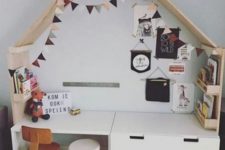 04 a stylish IKEA Stuva hack – a cabinet received an additional mini desk for a creative kids’ nook