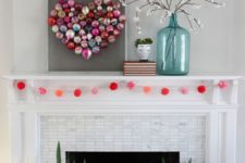 garlands are perfect for valentine’s decor