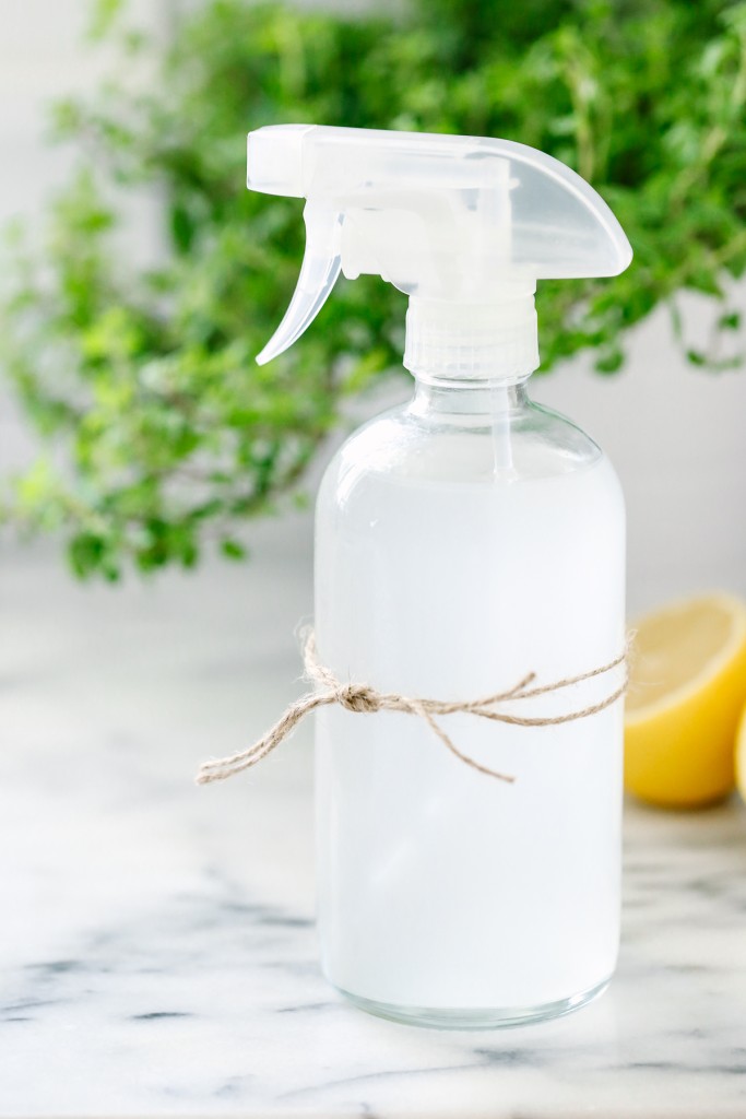 DIY disinfectant spray with vinegar and vodka (via livesimply.me)