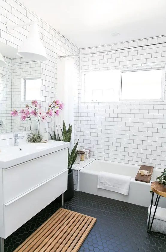 87 Trendy Hexagon Tile Ideas For Bathrooms Shelterness