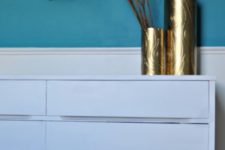 10 an IKEA Malm dresser hack with tall metal legs and a beautiful shade of blue, which is the color of the year