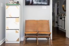 23 an IKEA Bissa hack with bright geometric gold decals is an easy idea to renovate your piece fast