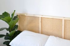 02 a cane headboard is a very trendy idea, which brings an outdoor feel inside – it’s right what we all want now