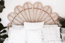 05 a cool peacock-inspired woven headboard is a perfect fit for a boho bedroom