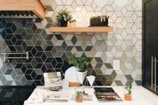 a geometric backsplash is what makes any kitchen better
