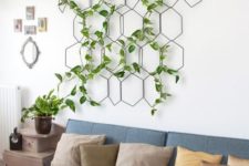 06 make your own indoor trellis to display climbing plants anywhere you want