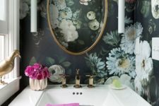 16 moody realistic floral wallpaper will make your mudroom special and will make it feel like summer