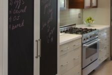 22 a pantry cabinet with chalkboard doors is perfect – you can write down everything that is inside or what you may need to put