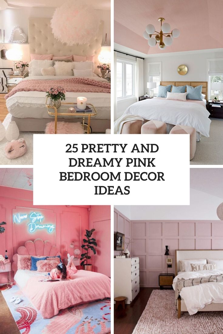 pretty and dreamy pink bedroom decor ideas cover