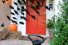 a cool Halloween front porch decor
