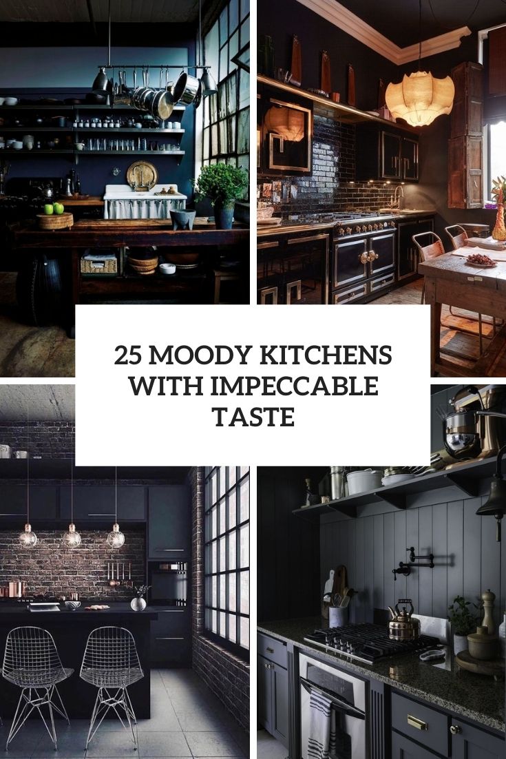 25 Moody Kitchens With Impeccable Taste - Shelterness