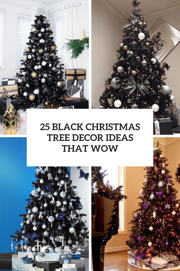 25 Black Christmas Tree Decor Ideas That Wow