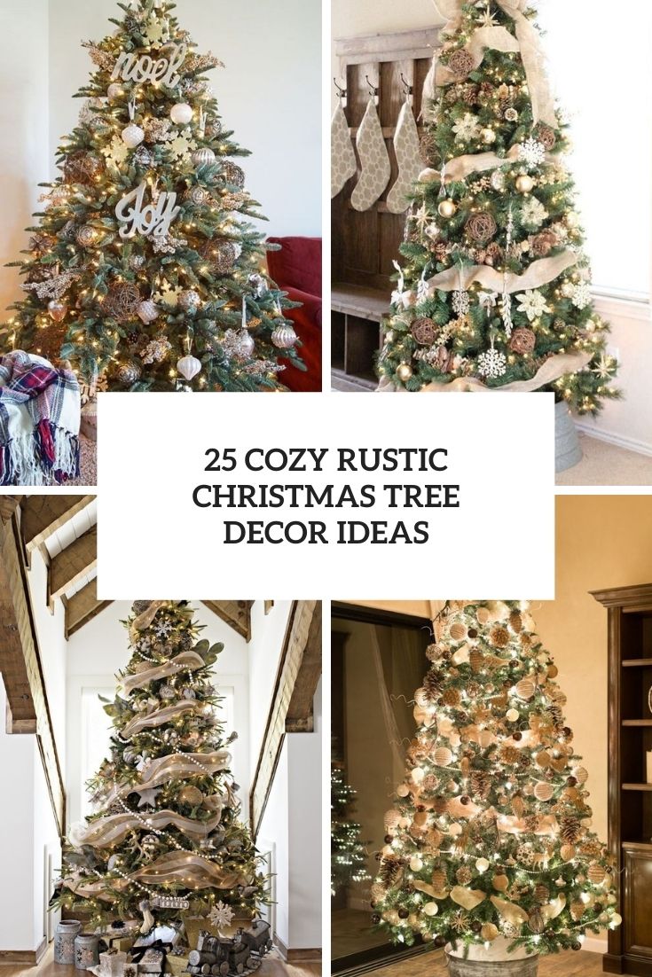 cozy rustic christmas tree decor ideas cover