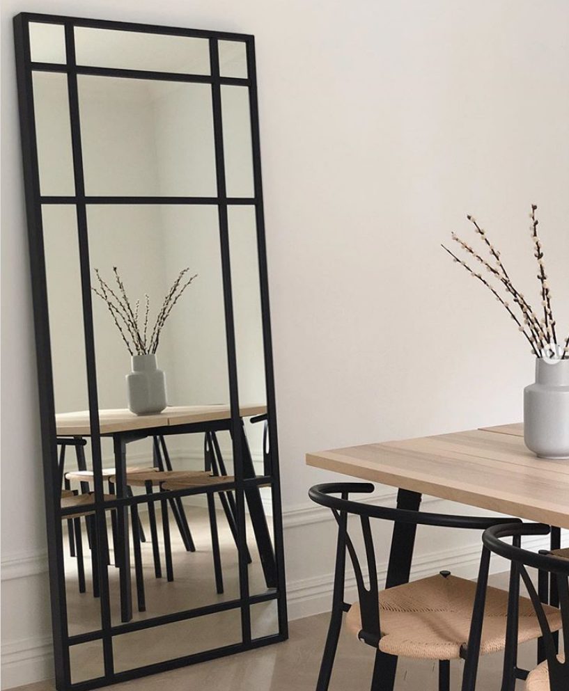 An IKEA Hovet mirror hacked to give it an industrial look is a bold and fresh idea to rock