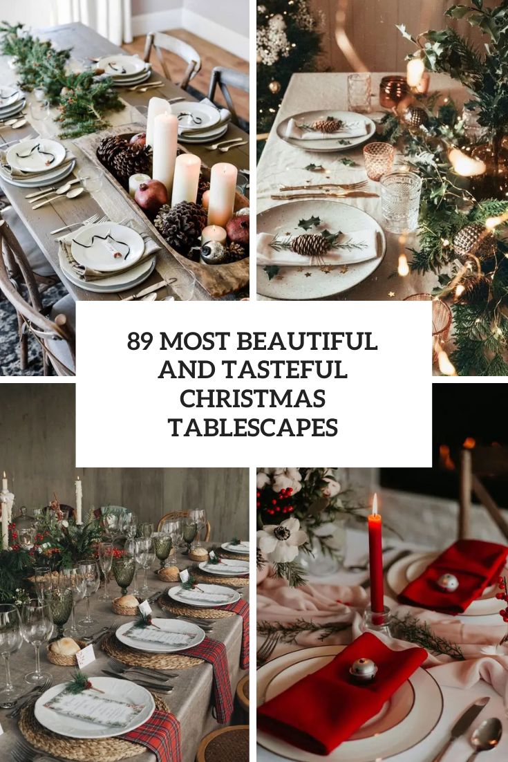 Most Beautiful And Tasteful Christmas Tablescapes cover