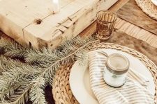 a cozy hygge christmas table setting