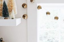 a simple bell garland can be used to decorate your window, railings or in any other space and you can make it anytime