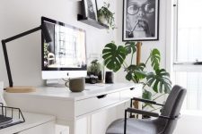 a stylish small Nordic home office