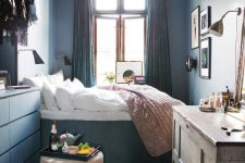 a stylish practical tiny bedroom