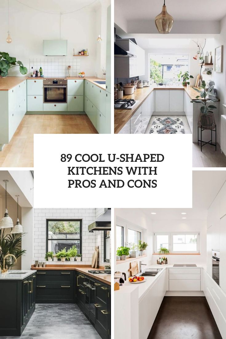 cool u shaped kitchens with pros and cons cover