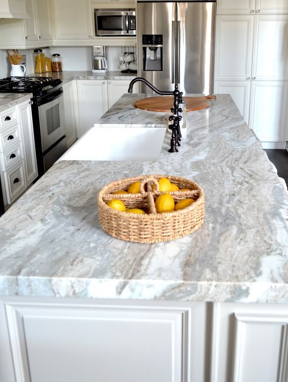 37 Granite Countertop Ideas With Pros, White And Grey Granite Countertops Images