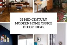 33 mid-century modern home office decor ideas cover