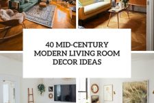 40 mid-century modern living room decor ideas cover