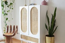 a cute ikea hack with cane doors