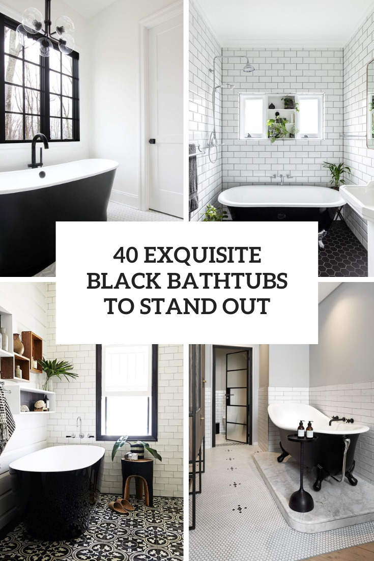 40 Exquisite Black Bathtubs To Stand Out