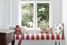 a cozy nook with a windowsill daybed