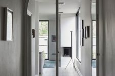 delicate white frame arched glass doors are amazing for a Scandinavian or contemporary home as they don’t stand out too much