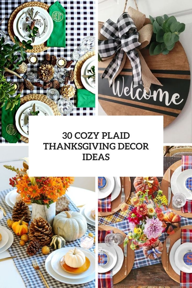 cozy plaid thanksgiving decor ideas cover