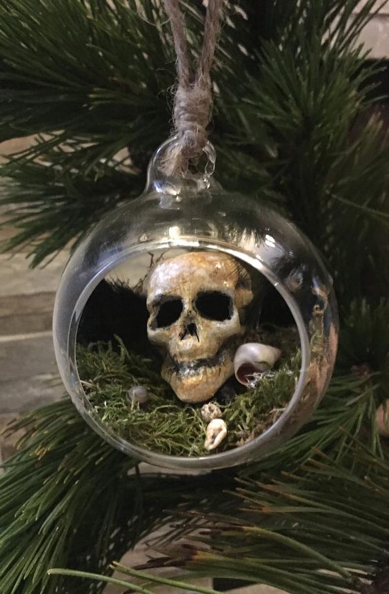 a skull terrarium is a pretty and creative Halloween decoration or ornament you can easily DIY or buy