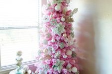 a cute pink christmas tree
