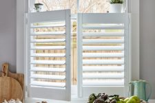 10 part shutters placed strategically on the window will keep your space more private and won’t block too much natural light incoming
