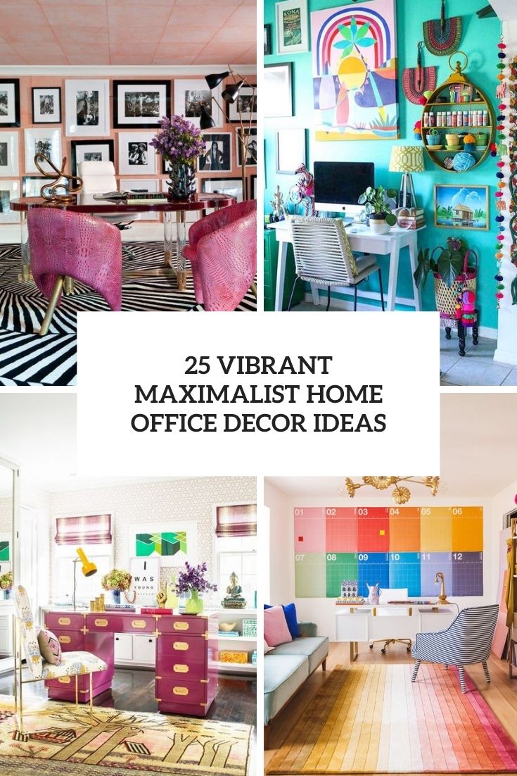 25 Vibrant Maximalist Home Office Decor Ideas